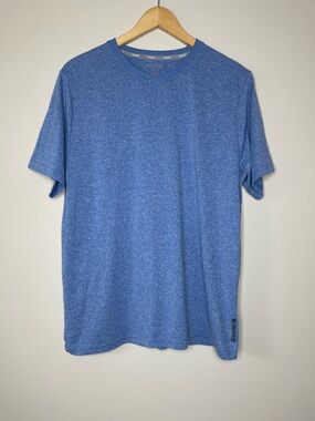 Reebok Men's Heather Blue Short Sleeve Workout Tee
